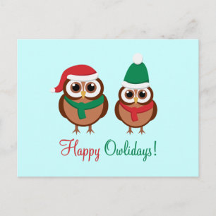 Lycklig Owlidays Helg Vykort