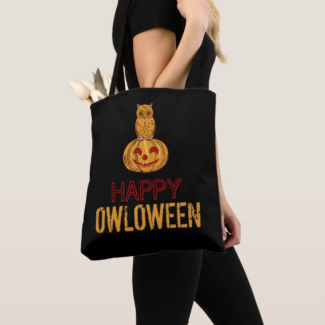 Lycklig Owloween, Halloween Tygkasse (Närbild)
