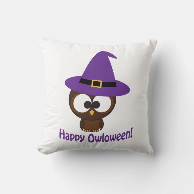Lycklig Owloween Kudde (Framsida)