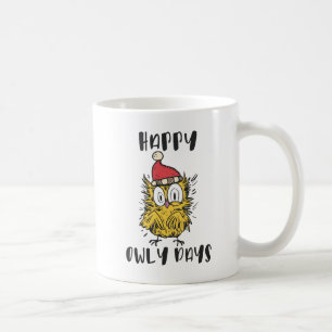 Lycklig Owly Days Funny Santa Uggla Kaffemugg