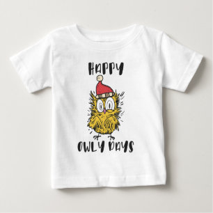 Lycklig Owly Days Funny Santa Uggla T Shirt