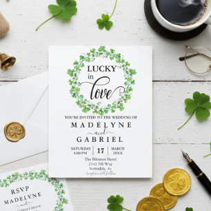 Lycklig på kärleksbröllop St. Patrick's Day Budget