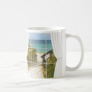 Lycklig på morgonen väg till vatten Tea eller Kaffemugg
