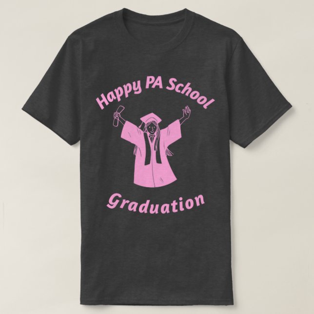 Lycklig PA-skolan Studenten 1 T Shirt (Design framsida)