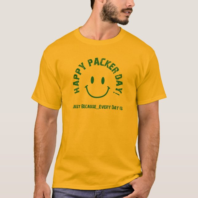 Lycklig packaredag tee shirt (Framsida)