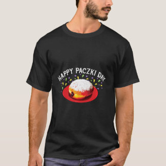 Lycklig Paczki-dagen Polska Tjocken Tisdag Donut P T Shirt