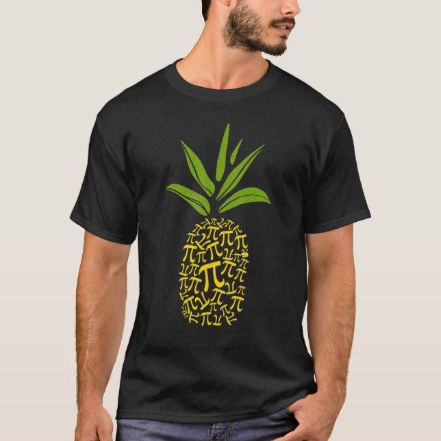 Lycklig Paj Dag Cute Pin Pineapple 3 14 Finny STEM T Shirt (Framsida)