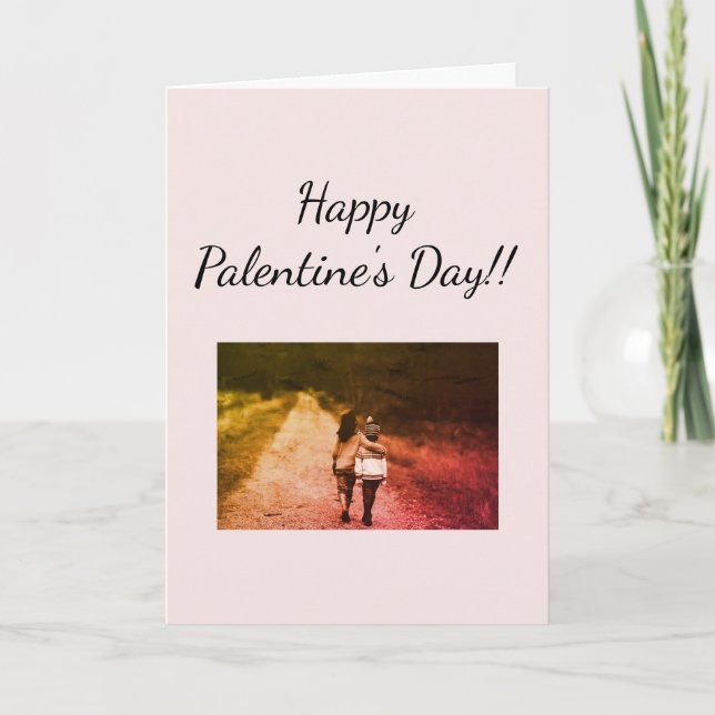 Lycklig Palentines dagskort Helgkort (Framsida)