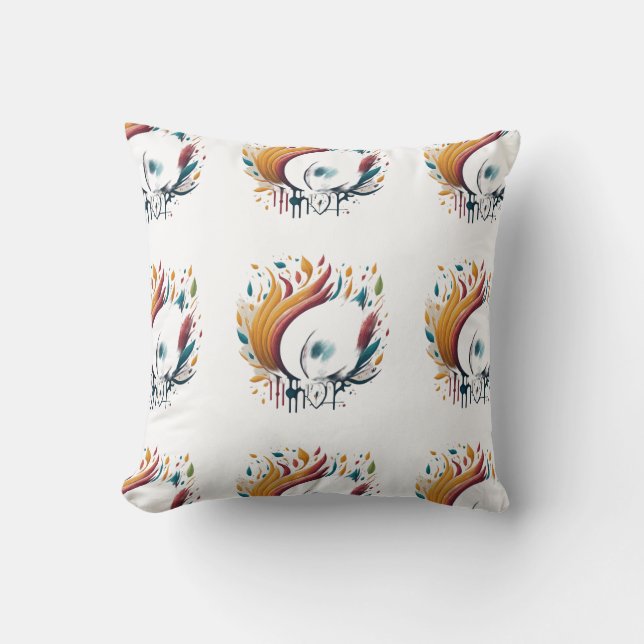 Lycklig Paly Flame Kudde (Framsida)