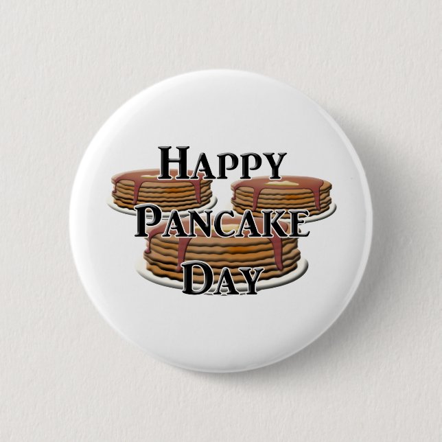 Lycklig Pancake Day Knapp (Framsida)