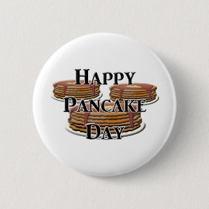 Lycklig Pancake Day Knapp