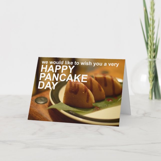 Lycklig Pancake Day! Kort (Framsida)