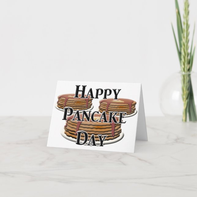 Lycklig Pancake Day Kort (Framsida)