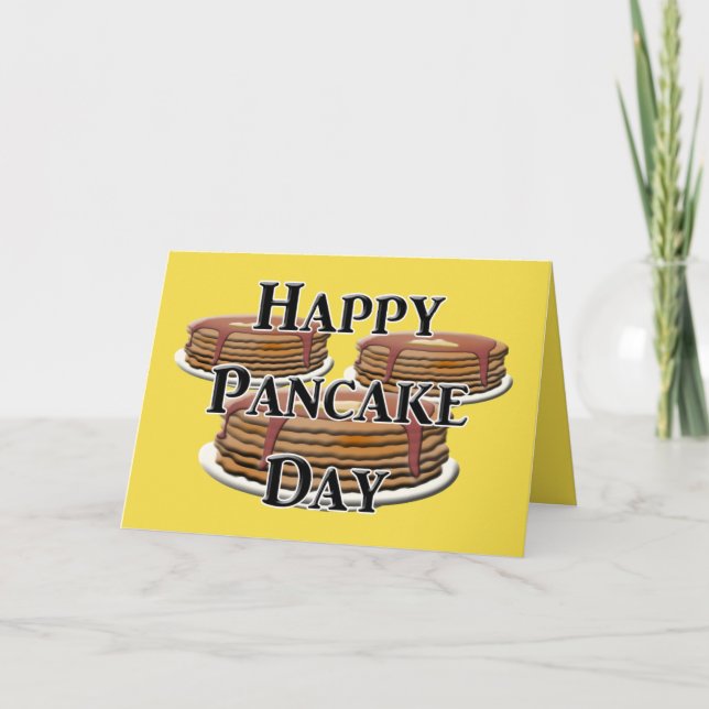 Lycklig Pancake Day Kort (Framsida)