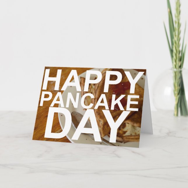 Lycklig Pancake Day! Kort (Framsida)