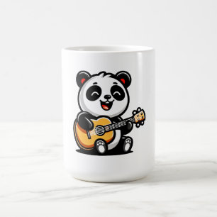 Lycklig Panda Guitarist - Cute Acoustic Music Desi Kaffemugg