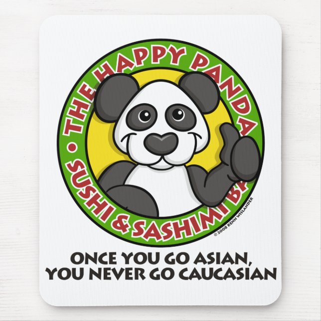 Lycklig Panda Mousepad Musmatta (Framsidan)