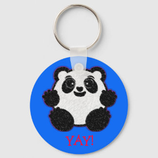 Lycklig Panda Nyckelring