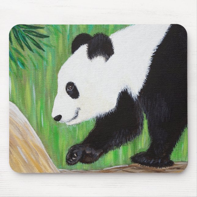 Lycklig Panda Painting Mouse Pad Musmatta (Framsidan)