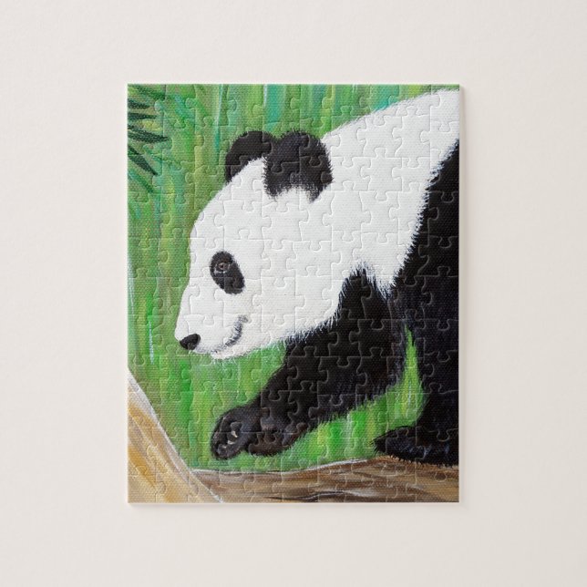 Lycklig Panda Painting Pussel (Vertikal)