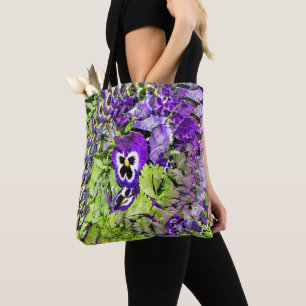 Lycklig Pansies... Tygkasse