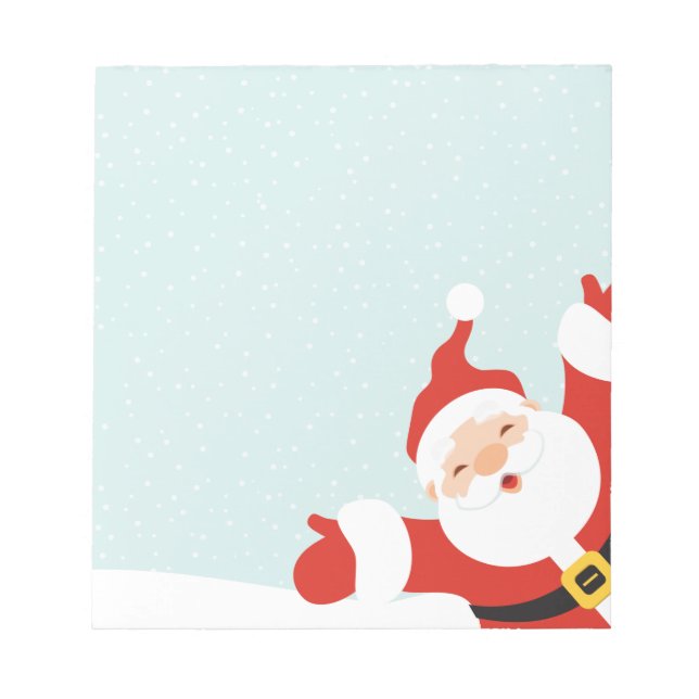 Lycklig Papercut Santa Anteckningsblock (Framsida)