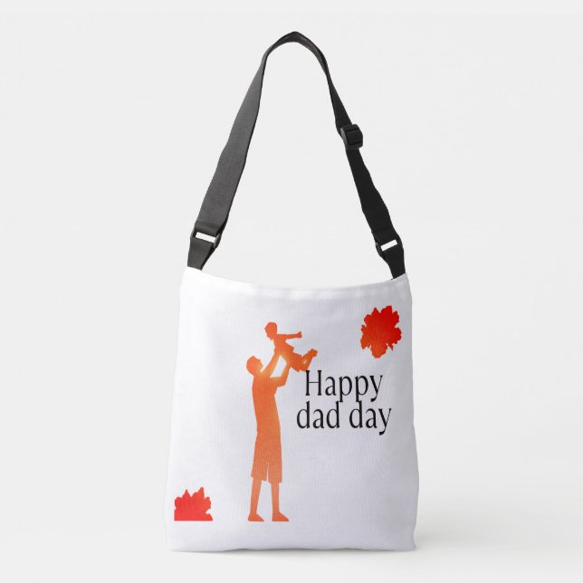 Lycklig Pappa-dagen Mugg - Far och barn - Silhouet Axelväska (Framsida)