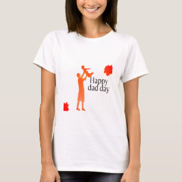 Lycklig Pappa-dagen Mugg - Far och barn - Silhouet T Shirt