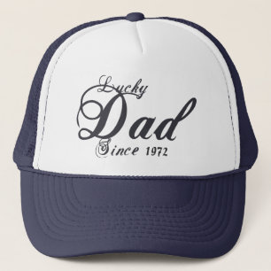 Lycklig pappa efter (satt i ditt födelseår)! truckerkeps