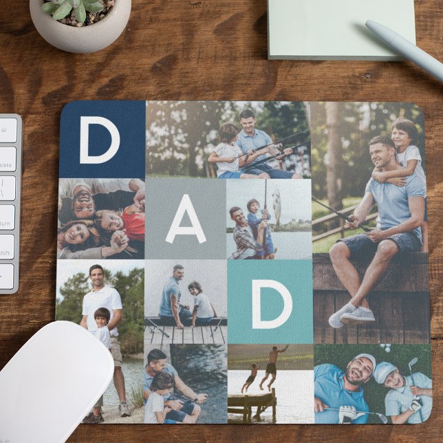Lycklig Pappa Modern multifoto Grid Musmatta (Skapare uppladdad)