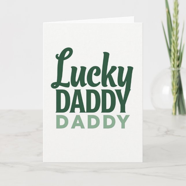 Lycklig Pappa Pappa Grönt Kort (Framsida)
