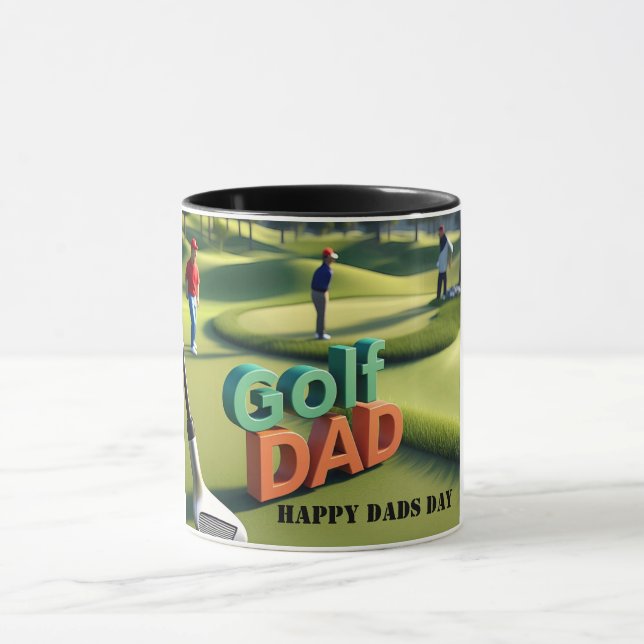 Lycklig Pappor-dagen "Golf Pappa"-Anpassningsbarna Mugg (Center)