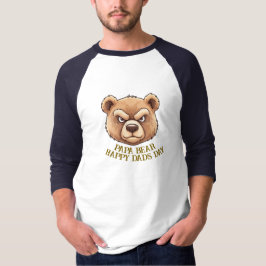 LYCKLIG PAPPOR DAY I PAPPA BEAR ANPASSNINGSBAR T SHIRT