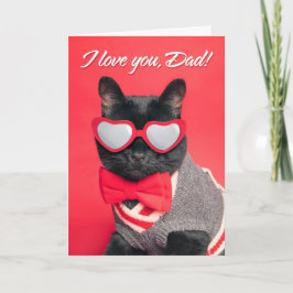 Lycklig Pappor Pappa Black Cat i Heat Sunglasses Helgkort