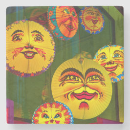 Lycklig Pappra Fläkt Stenunderlägg