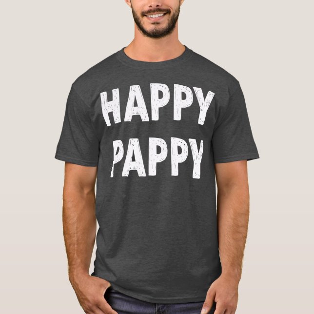 Lycklig Pappy pappy presenten Grandpa Funny Grandp T Shirt (Framsida)