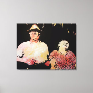 Lycklig par canvastryck