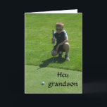 LYCKLIG PAR-FECT BIRTHDAY *GRANDSON*-KORT KORT<br><div class="desc">CUTE GOLFER'S BIRTHDAY CARD. Ha roligt att skicka den i dag! TACK FÖR ATT JAG STOPPADE MED ETT AV MINA 8 LAGER!!!!!! DET FINNS ANDRA KORT MED DEN HÄR PHOTO SÅ ANVÄNDA MÄRKRE ATT HITTA DET OM DU VILL!!!!!</div>
