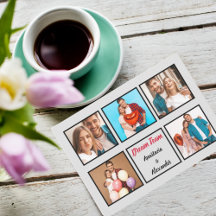 Lycklig par modern personlig Valentine collage
