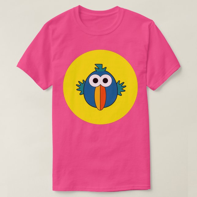 Lycklig Parrot Gult T Shirt (Design framsida)