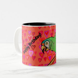 Lycklig parrot Två-Tonad mugg