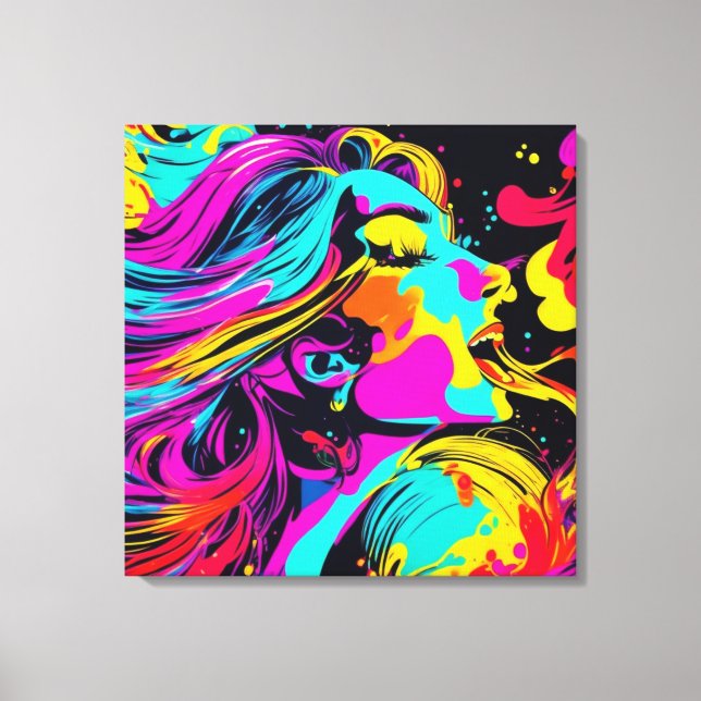 Lycklig Party Art Canvastryck (Framsida)