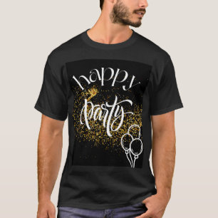 Lycklig Party Firande - Festive Glitter Design T Shirt