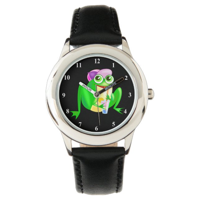 Lycklig Party Frog Armbandsur (Framsida)