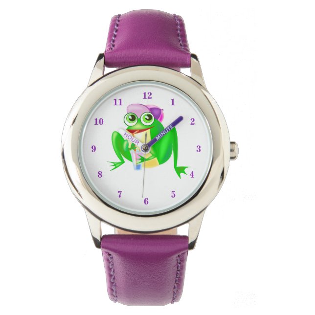 Lycklig Party Frog Watch Armbandsur (Framsida)