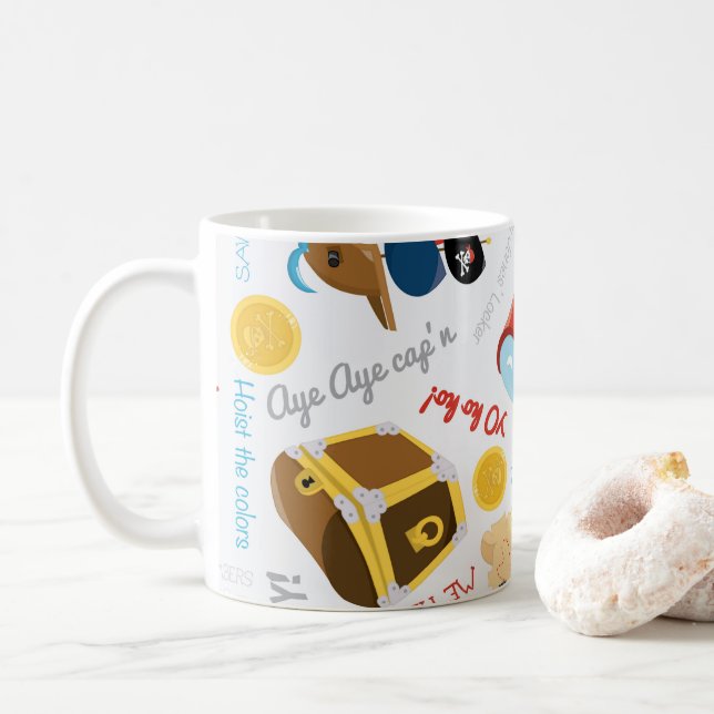 Lycklig Party Pirat Kaffemugg (Med munk)