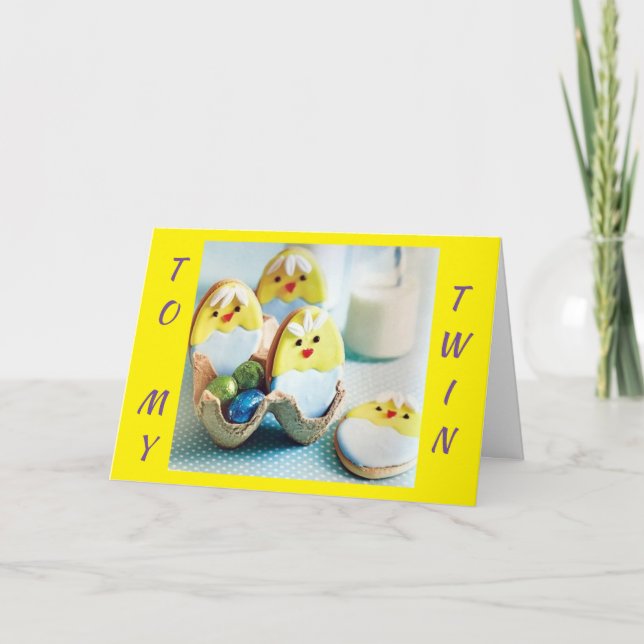 LYCKLIG "PÅSK" OCH "VÅR" TILL ****MIN TWIN*** KORT (Framsida)