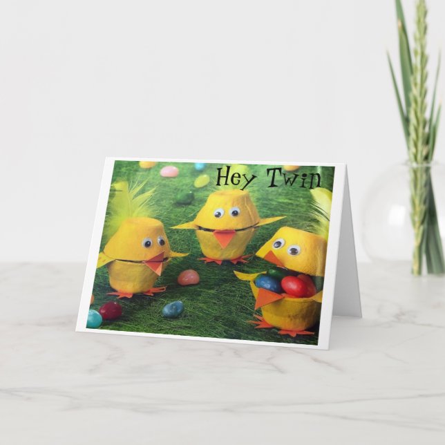 LYCKLIG "PÅSK" OCH "VÅR" TILL ****MIN TWIN*** KORT (Framsida)