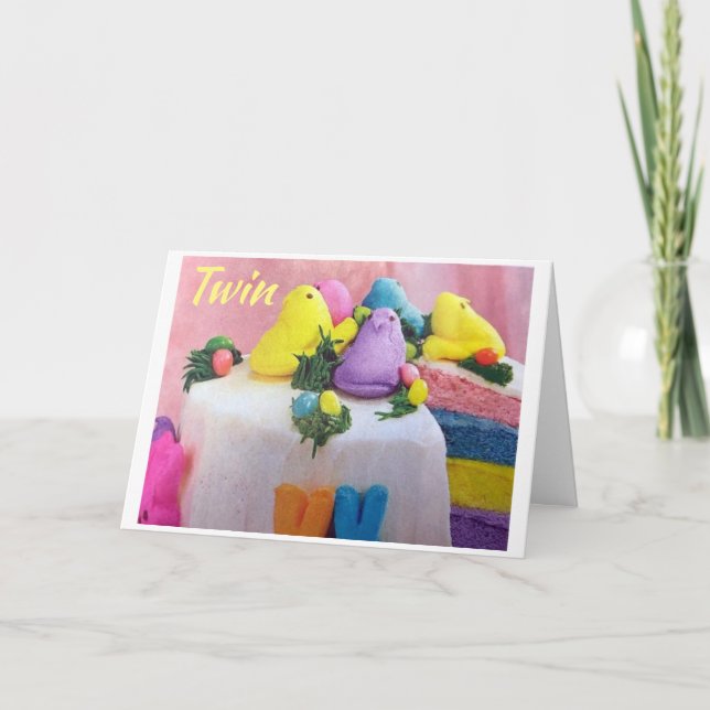 LYCKLIG "PÅSK" OCH "VÅR" TILL ****MIN TWIN*** KORT (Framsida)