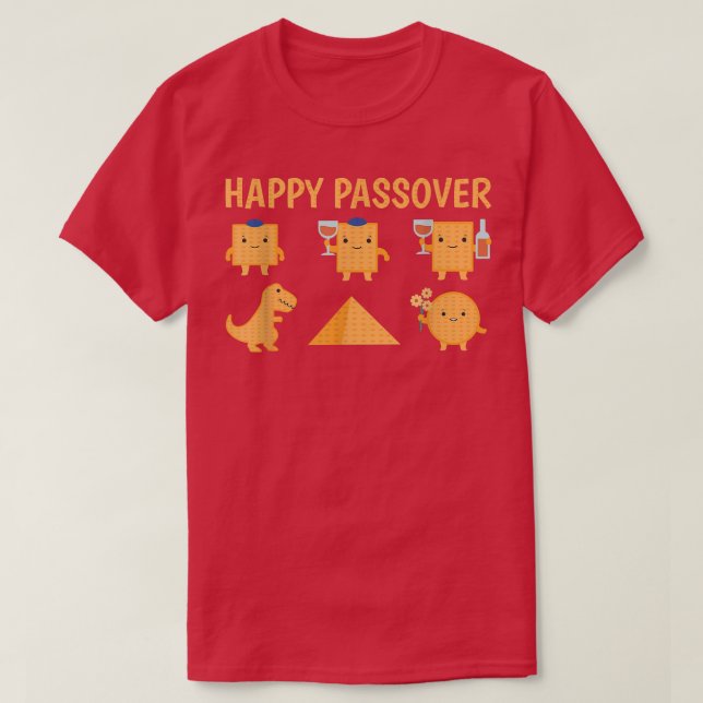 Lycklig Passover Afikoman Matzo T-Shirt 902 (Design framsida)